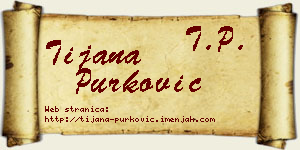 Tijana Purković vizit kartica
